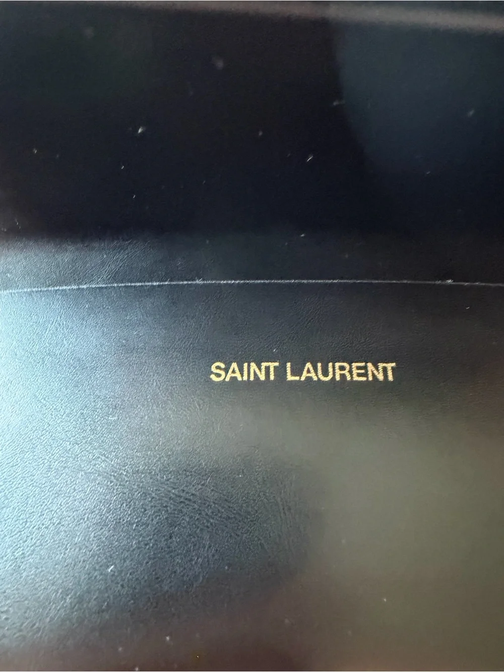 Saint Laurent Glossy Black Designer Sunglasses Arm Detail
